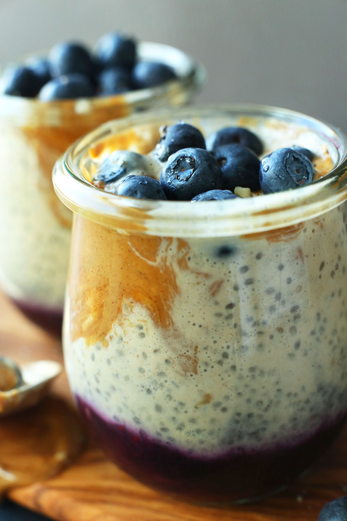 Peanut Butter and Jelly Chia Pudding | Minimalist Baker Recipes
