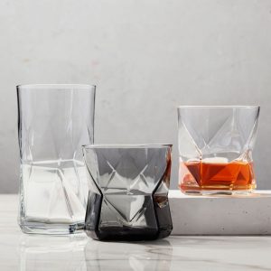 Our favorite geometric short drinking glasses