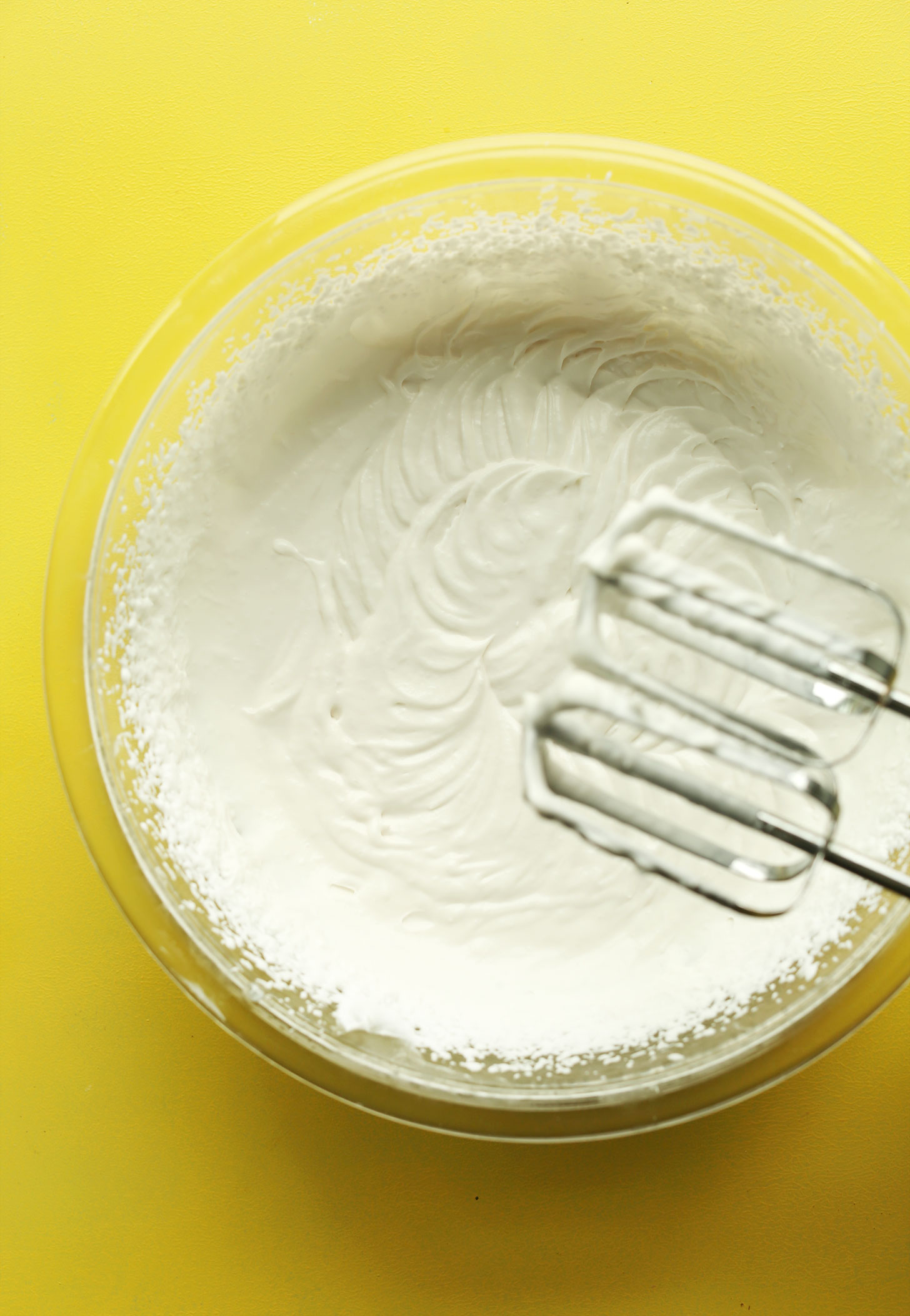 Whipping coconut cream for our homemade gluten-free vegan Banana Cream Pie Recipe