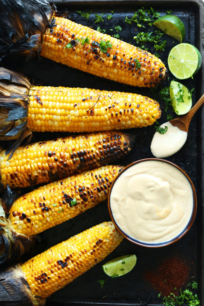 Grilled Corn With Sriracha Aioli Minimalist Baker Recipes