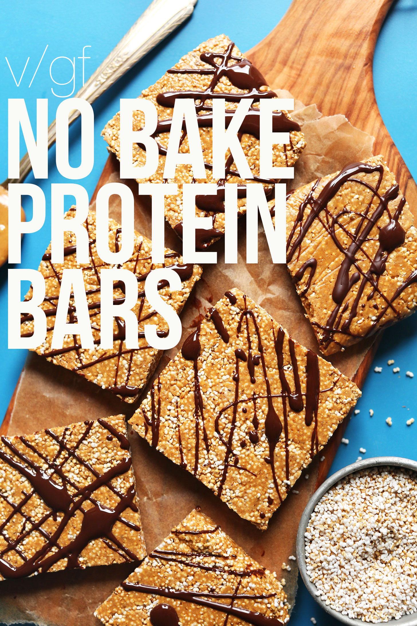 Squares of our No Bake Vegan Protein Bars recipe for a protein-rich vegan snack
