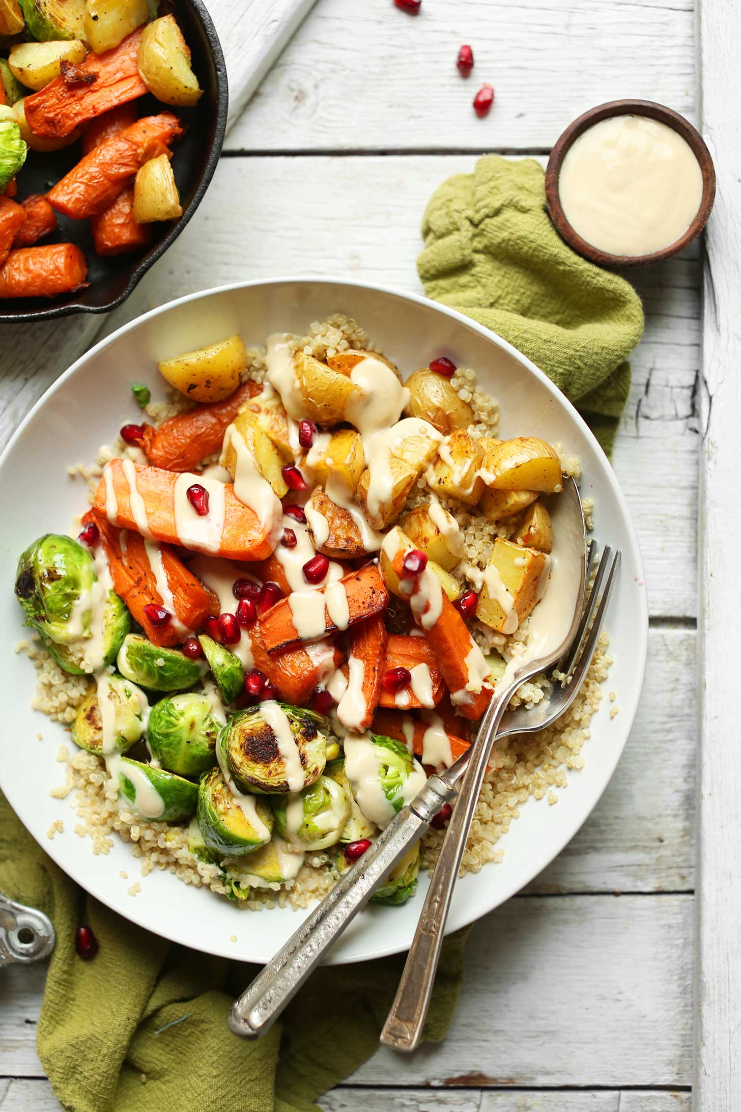 Easy healthy Roasted Vegetable and Quinoa Harvest Bowl for a gluten-free plant-based meal