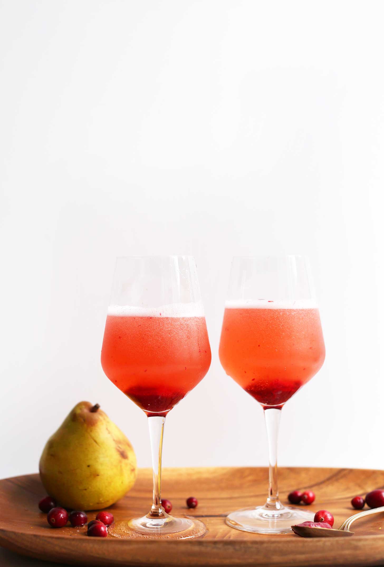 Pear And Cranberry Champagne Cocktail