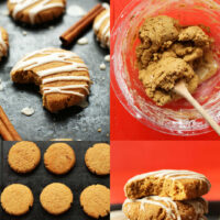 Photos of making our soft vegan gluten-free ginger cookies