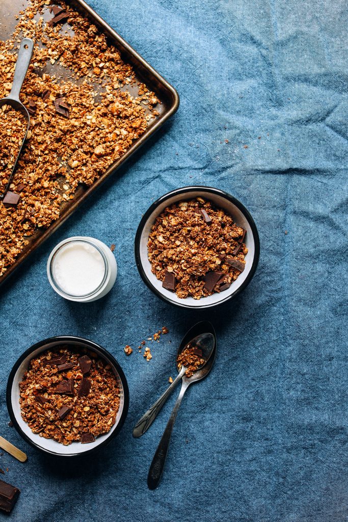 Chocolate Granola With Sea Salt Minimalist Baker Recipes