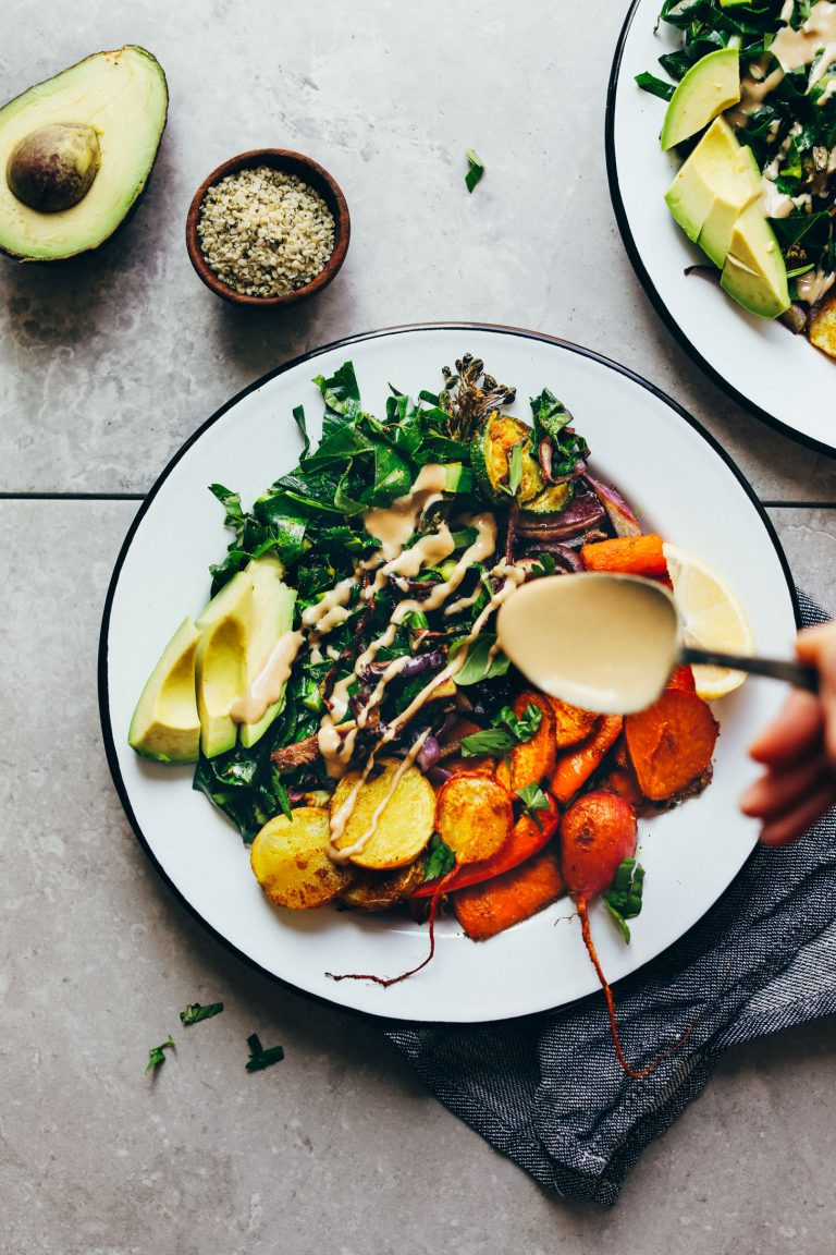 Roasted Rainbow Vegetable Bowl Minimalist Baker Recipes