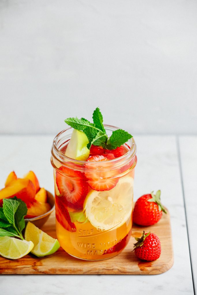 REFRESHING Easy Traditional White Sangria 8 Ingredients 1 Pitcher SO Delicious Cocktail Recipe Plantbased Sangria Wine Summer Fruit Minimalistbaker 37 683x1024 