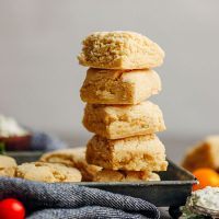 Stack of Vegan Gluten-Free Biscuits on a tray