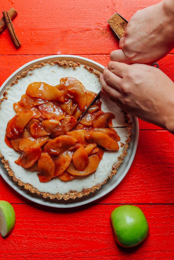 Caramel Apple Cheesecake Tart | Minimalist Baker Recipes