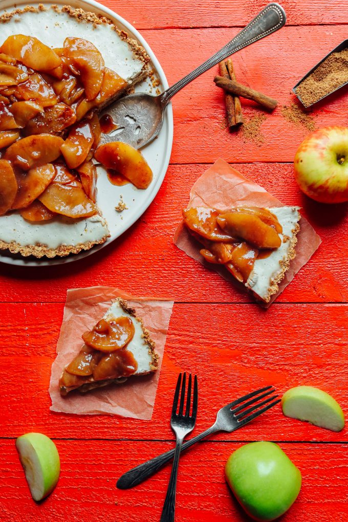 Caramel Apple Cheesecake Tart