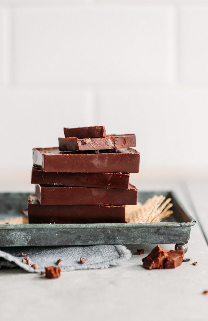 5-Ingredient Vegan Dark Chocolate Bars