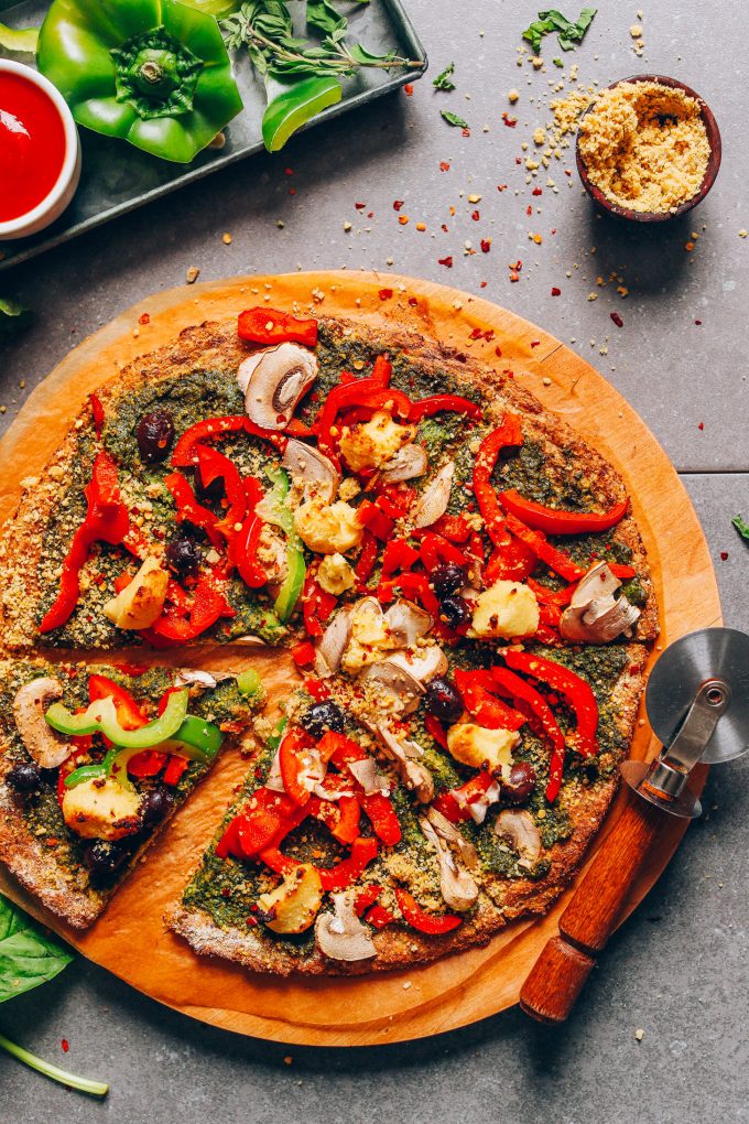 Vegan Cauliflower Pizza Crust Minimalist Baker Recipes