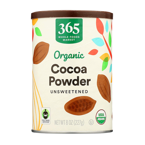 Container of our favorite cocoa powder