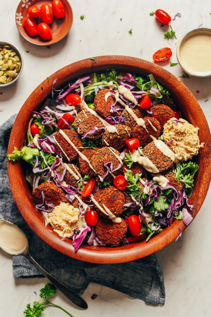 Baked Quinoa Black Bean Falafel