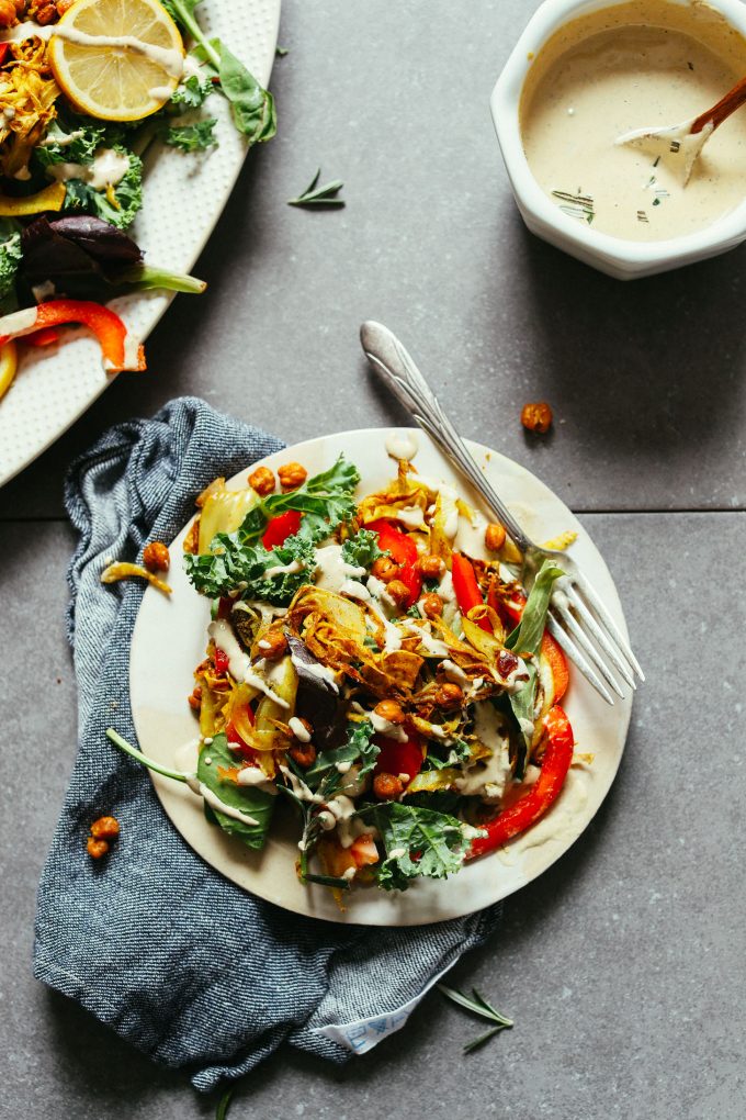 Curry-Roasted Fennel Salad & Tahini Dressing | Minimalist Baker Recipes