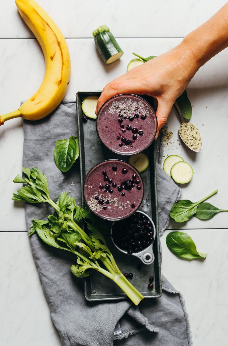 Creamy Zucchini Blueberry Smoothie | Minimalist Baker Recipes