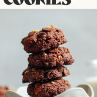 Image of fudgy vegan brownie cookies