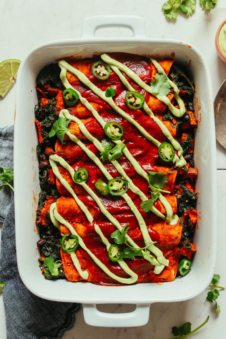 Sweet Potato Black Bean Enchiladas | Minimalist Baker Recipes