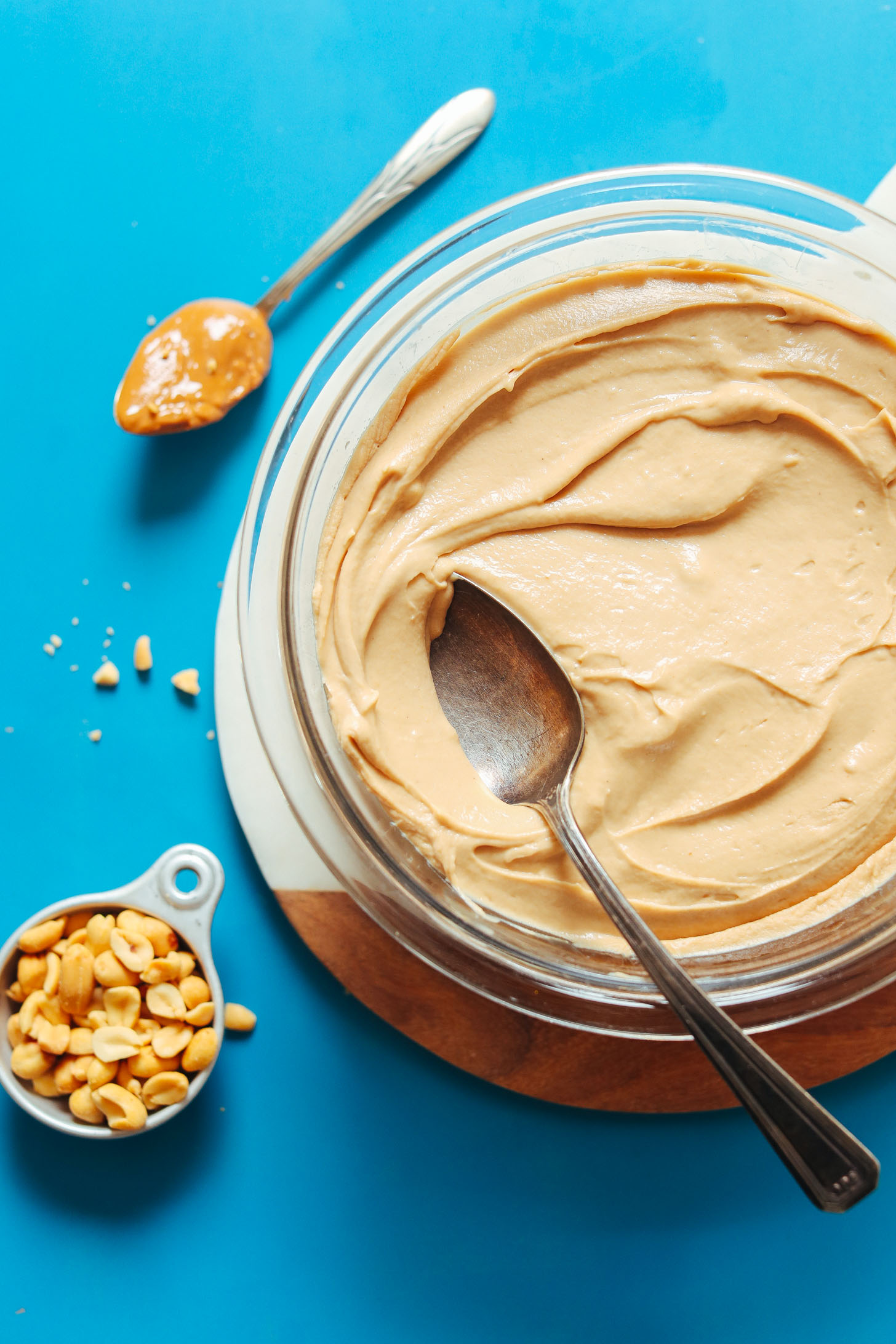 Grabbing a spoonful of our Vegan Peanut Butter Pudding recipe