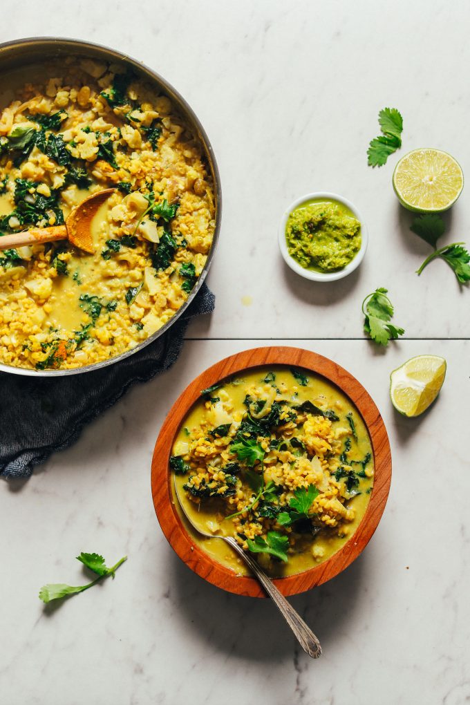 1-Pot Cauliflower Dal Green Curry | Minimalist Baker Recipes