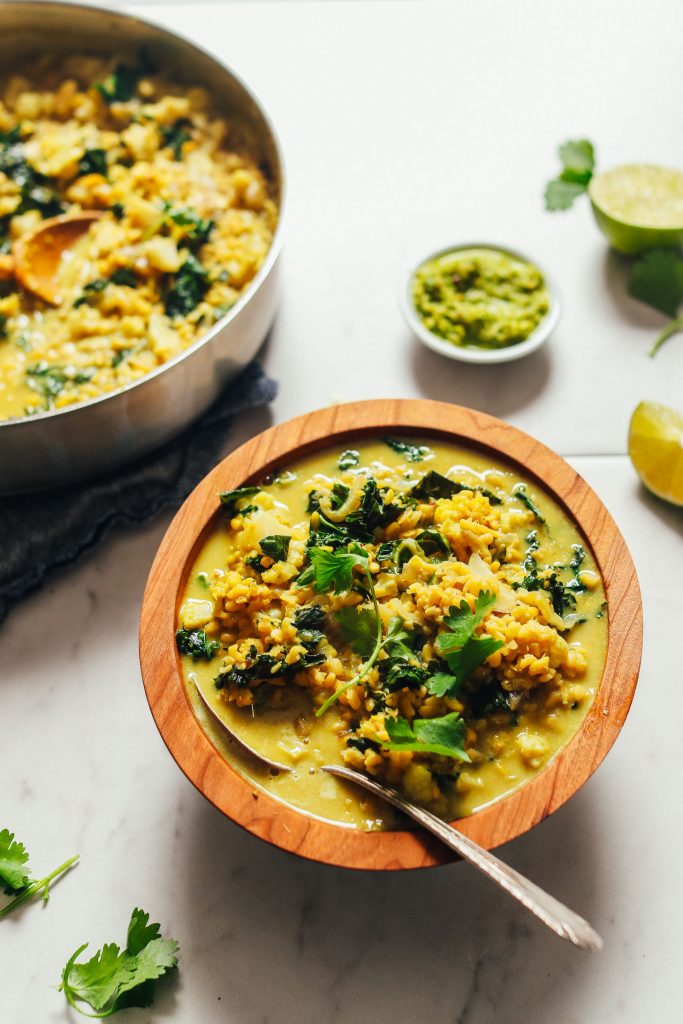 1-Pot Cauliflower Dal Green Curry | Minimalist Baker Recipes