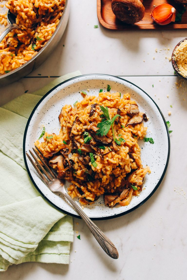 Caramelized Shiitake Mushroom Risotto Minimalist Baker Recipes 