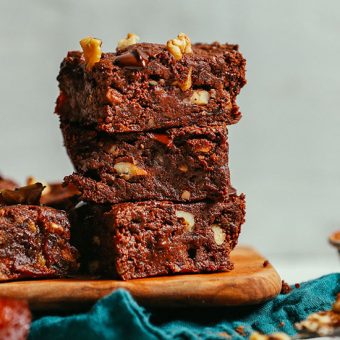 4-Ingredient Vegan Easy Brownies | Minimalist Baker Recipes