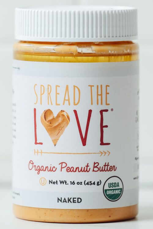 Jar of Spread the Love peanut butter