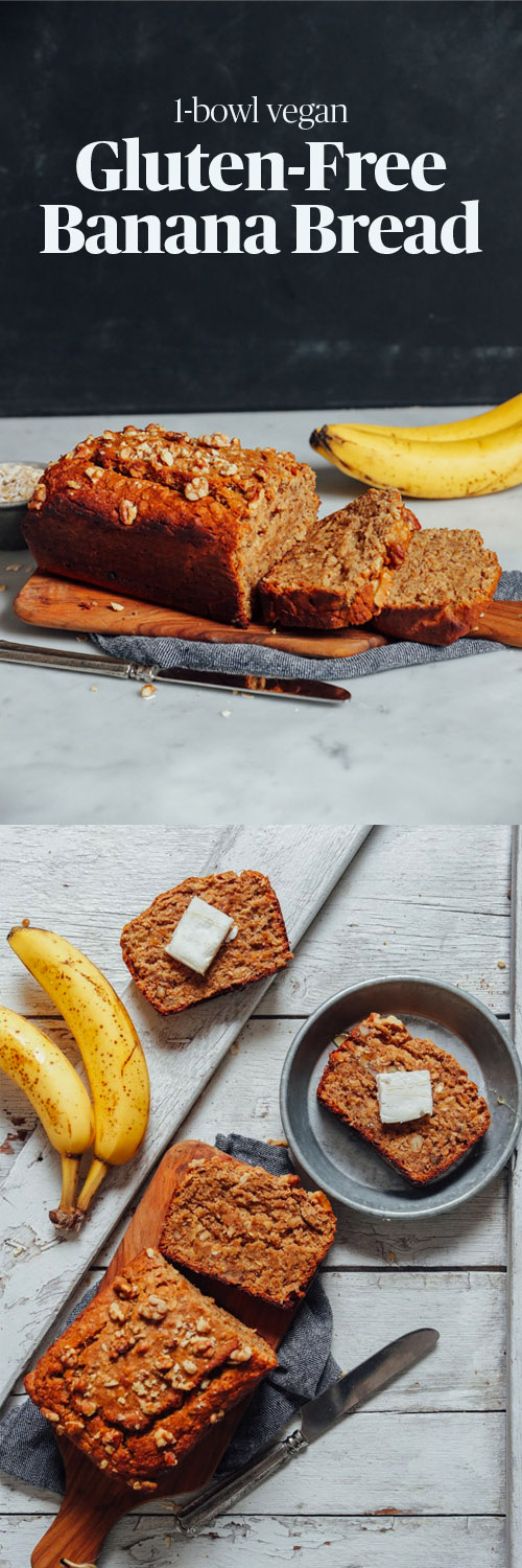 1-Bowl Vegan Gluten-Free Banana Bread | Minimalist Baker Recipes