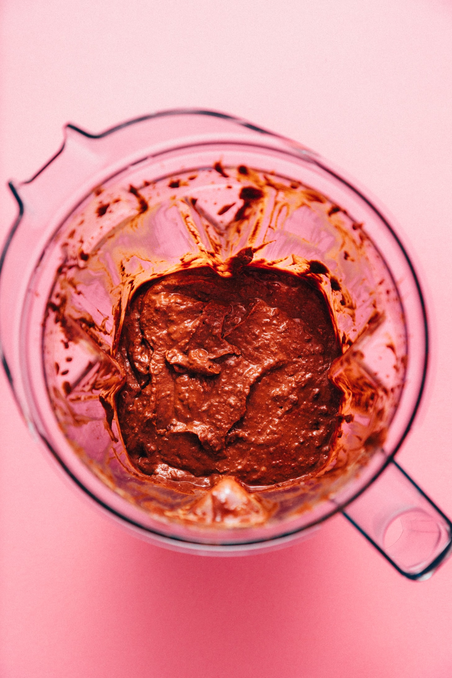 Freshly blended Vegan Chocolate Protein Pudding made with black beans