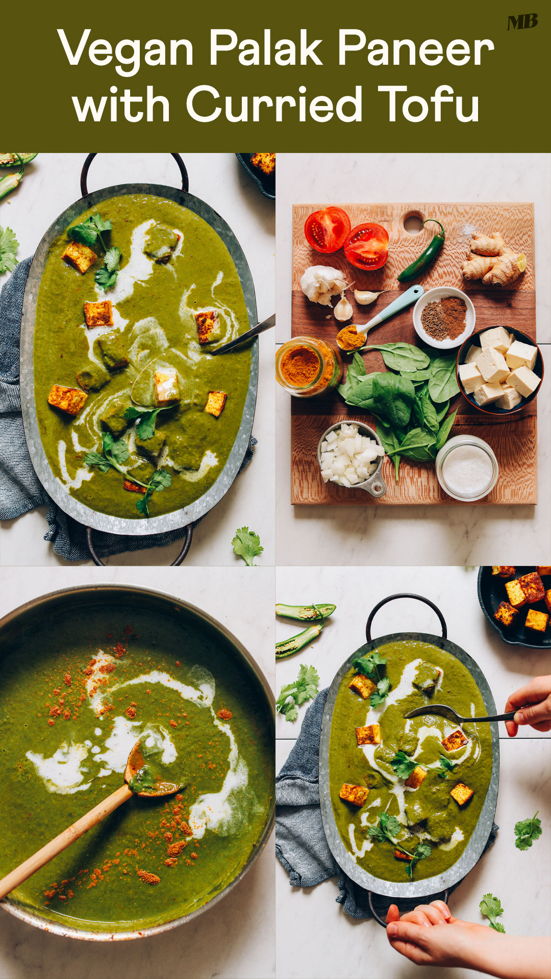 Vegan Palak Paneer With Curried Tofu Minimalist Baker Recipes 