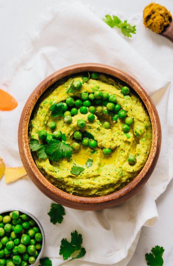 Green Pea Curry Hummus - Minimalist Baker Recipes