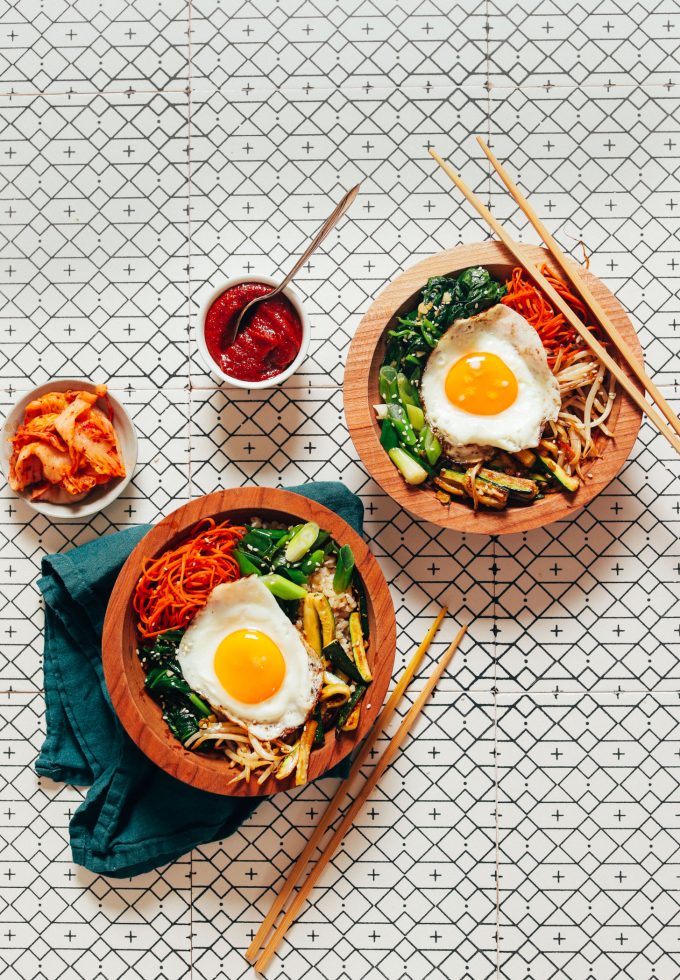 Easy Bibimbap With Gochujang Sauce Minimalist Baker Recipes