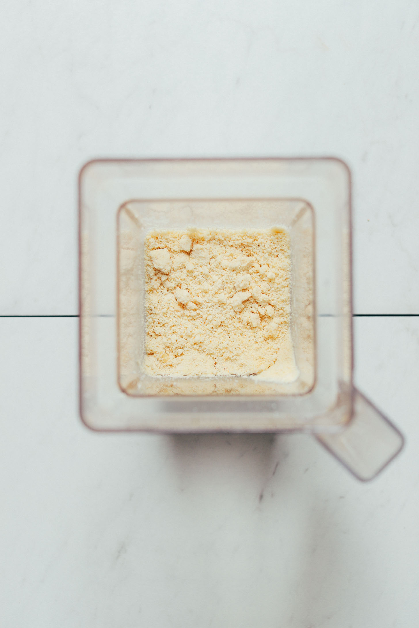Blender of homemade almond flour