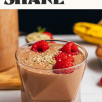 Glass of our protein powder-free Chocolate Protein Shake