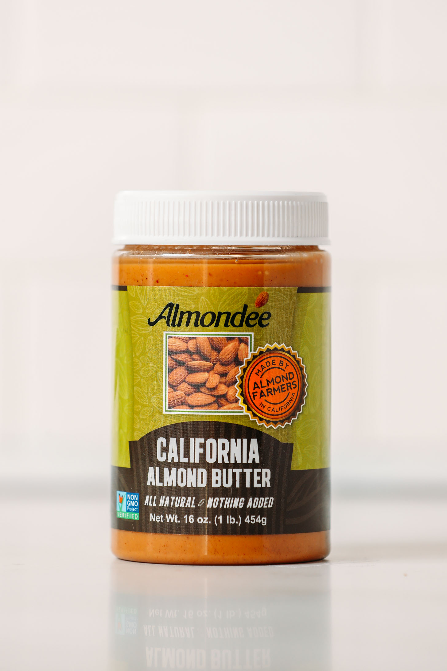 Jar of Almondee California Almond Butter as part of our unbiased almond butter review