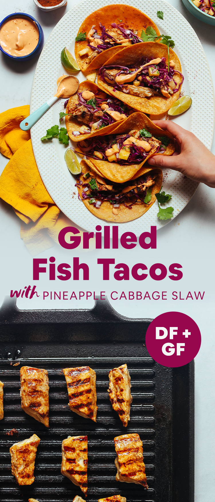 Grilled Fish Tacos with Pineapple Cabbage Slaw (30 Minutes ...