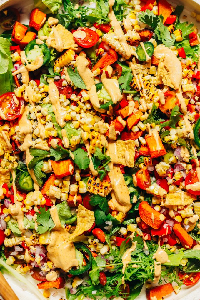 Veganer Salat Grillen