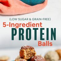Bowls of our simple low sugar grain-free protein balls
