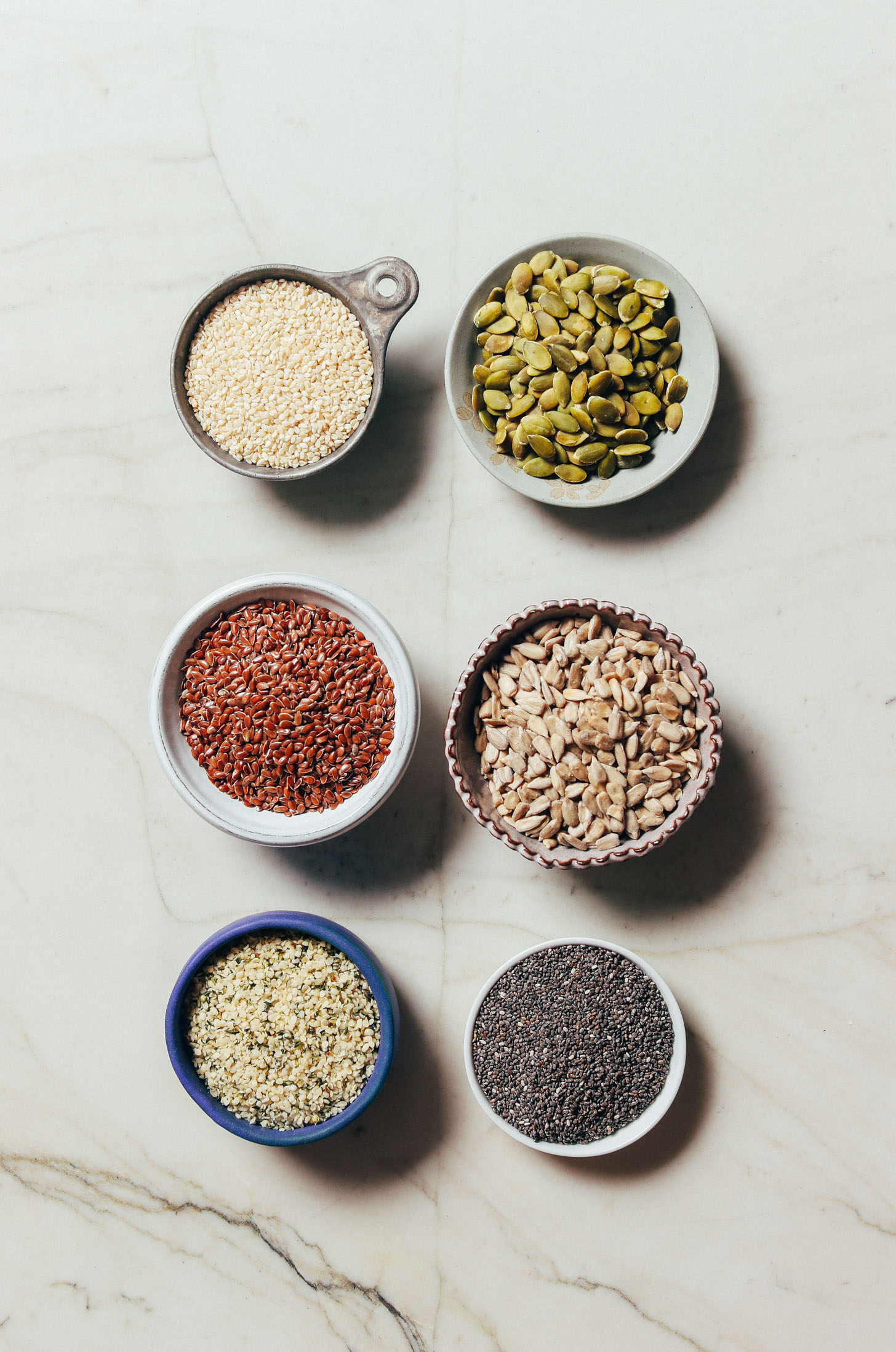 Assortment of seeds for our How to Stock Your Pantry Beginner's Guide