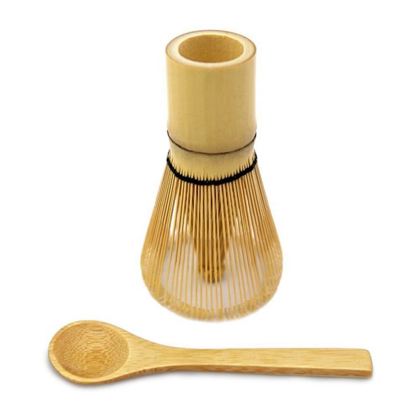 Photo of a bamboo whisk for stirring matcha