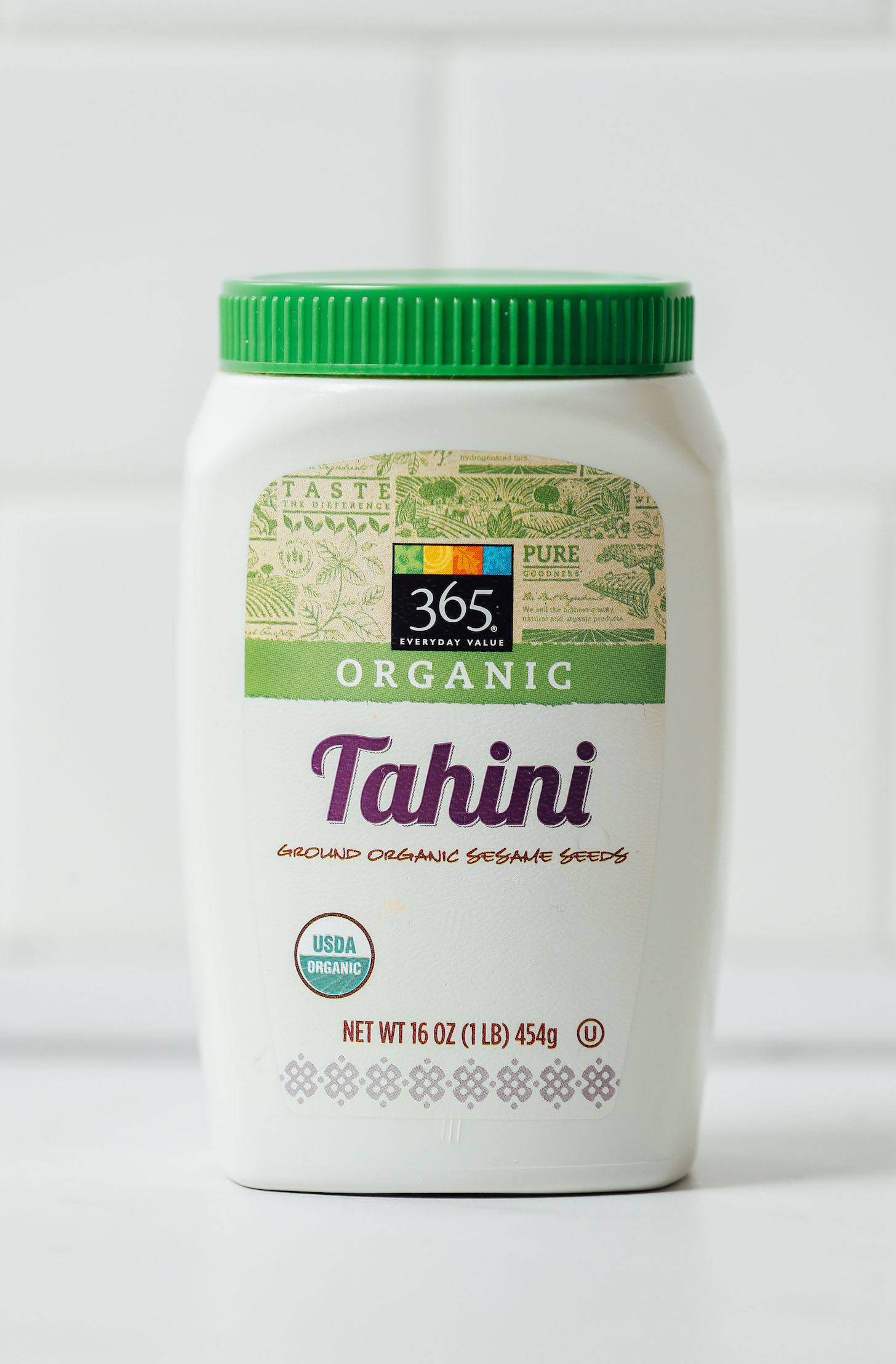 Jar of Whole Foods Tahini for our review of the Best Brands of Tahini