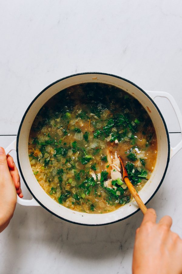 1-Pot Chicken Soup with White Beans & Kale - Minimalist Baker Recipes