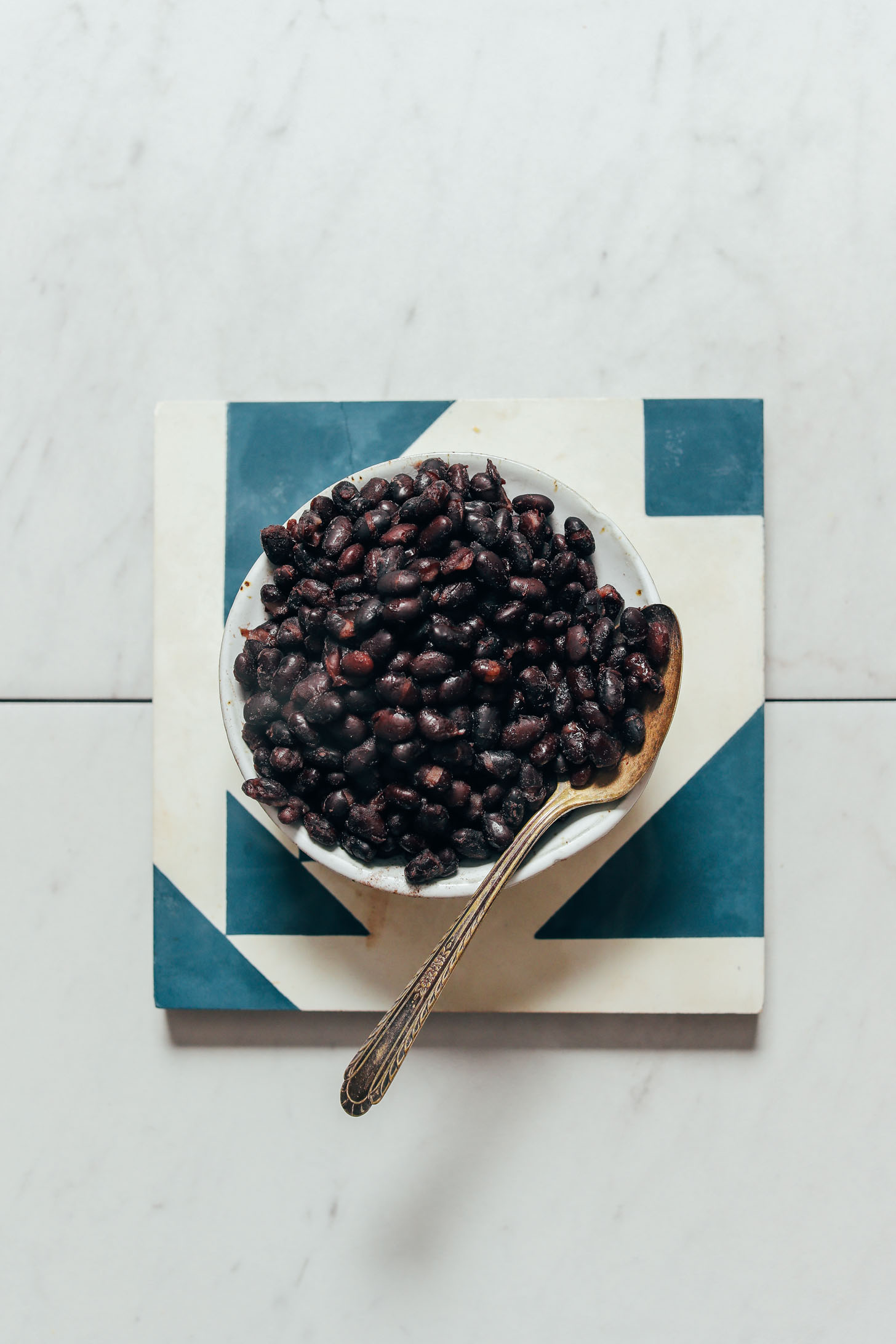 Bowl of perfectly cooked black beans made in the Instant Pot