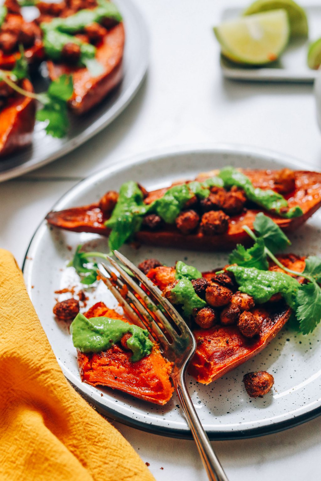 Masala Chickpea Stuffed Sweet Potatoes - Minimalist Baker Recipes