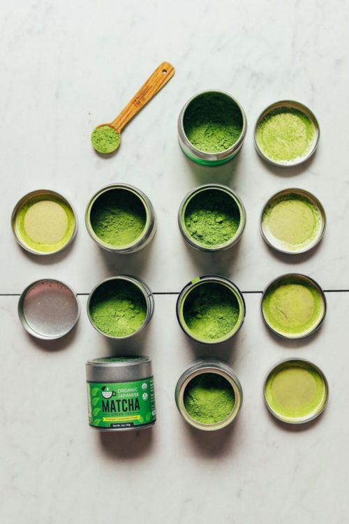 Tins of matcha for our review of the Best Matcha Brands