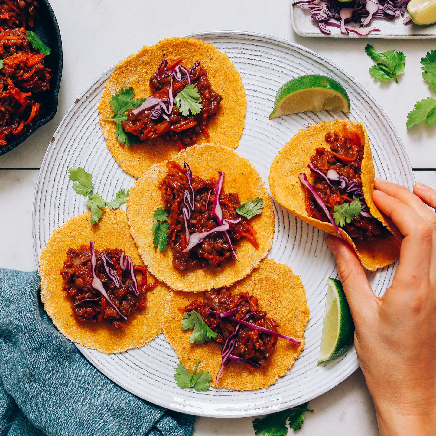 1 Pot Smoky Lentil Vegan Taco Meat Minimalist Baker Recipes