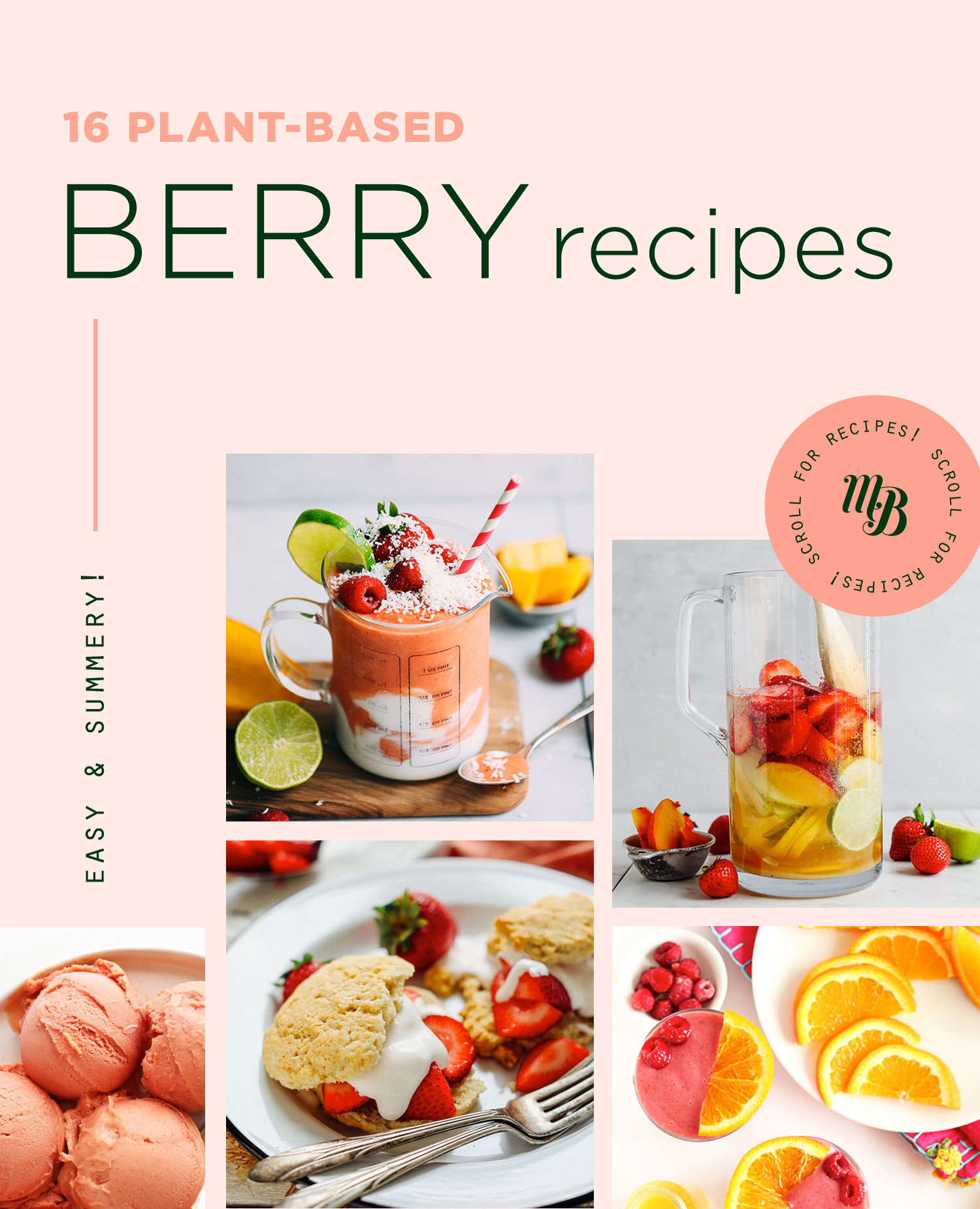 Smoothie, sangria, and other berry recipes