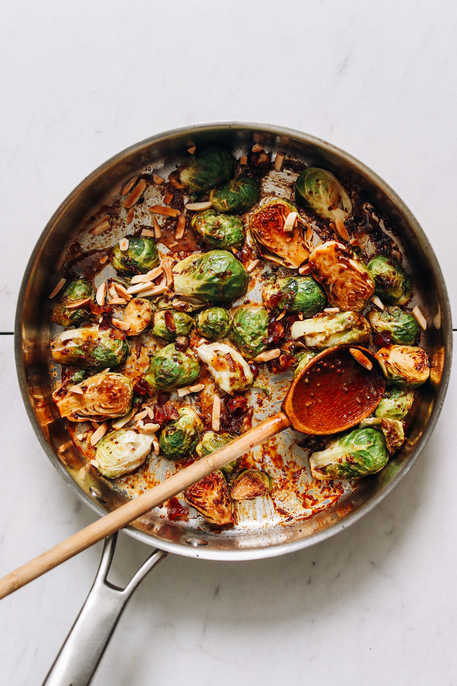Pan of Honey Mustard Roasted Brussels Sprouts