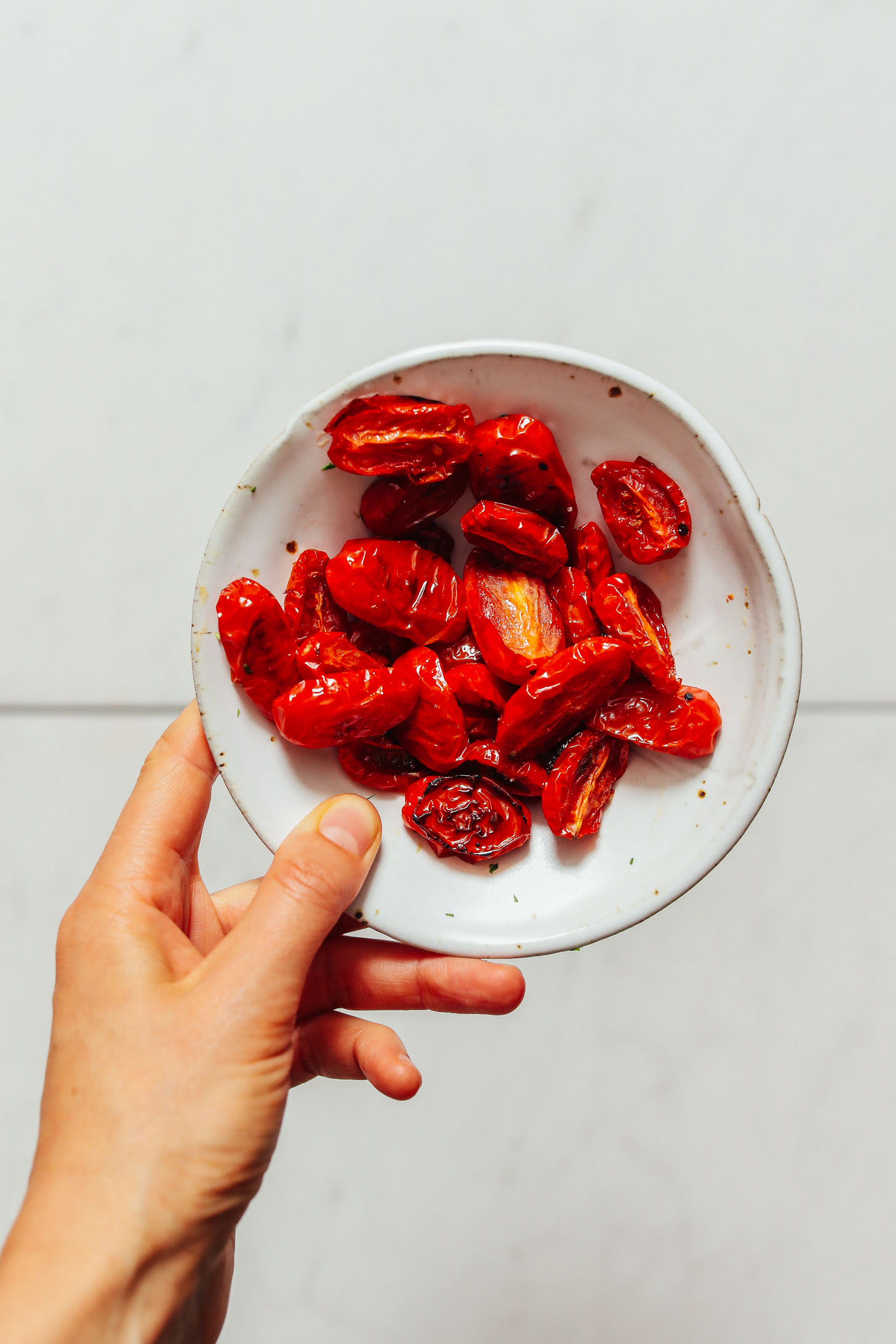 Bowl of slow roasted cherry tomatoes